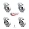 Service Caster 4 Inch Semi Steel Wheel Swivel Bolt Hole Caster Set with 2 Brake SCC-BH20S414-SSS-2-TLB-2 - alternate 1